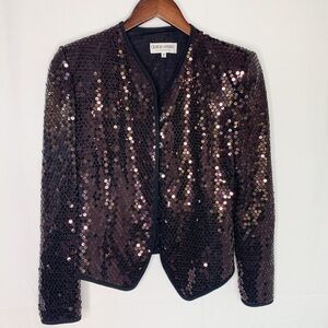 GIORGIO ARMANI Le Collezioni Sequin Tuxedo Blazer